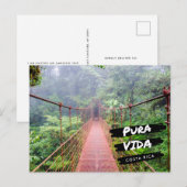 Carte Postale Vacances aux Ponts Suspendus du Costa Rica (Devant / Derrière)