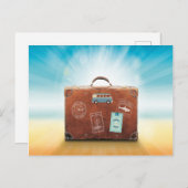 Carte Postale Vacances bagages d'été (Devant / Derrière)