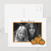 Carte postale Vacances Citrouilles peintes (Devant / Derrière)