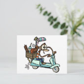 Carte Postale Vacances de Beachcomber de Singe à Moteur ! (Debout devant)