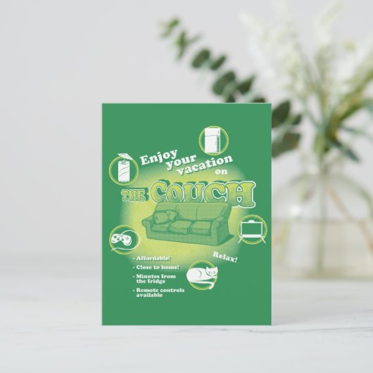 Carte Postale Vacances de canapé (Debout devant)