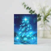 Carte Postale Vacances de Noël Electrique Blue (Debout devant)