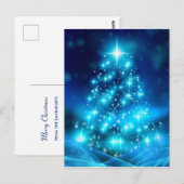 Carte Postale Vacances de Noël Electrique Blue (Devant / Derrière)