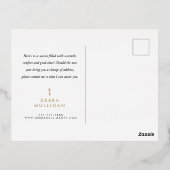 Carte postale Vacances de Noël - Gold Foil (Verso)