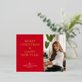 Carte postale Vacances de Noël - Gold Foil (Debout devant)