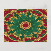 Carte Postale Vacances de Noël Rouge Vert (Devant)