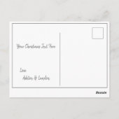 Carte Postale Vacances de Noël Script photo de saison (Dos)