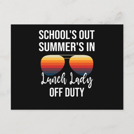 Carte Postale Vacances d'été Diplôme Déjeuner d'école (Devant)