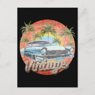 Carte Postale Vacances d'été en voiture vintage rustique