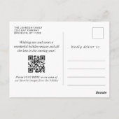 Carte Postale Vacances d'or moderne accueil de Noël (Dos)