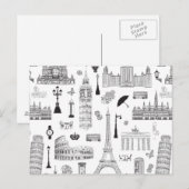 Carte Postale Vacances En Europe Motif (Devant / Derrière)