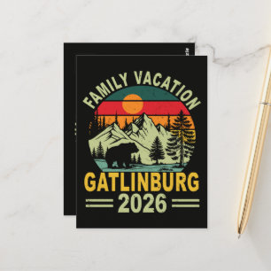 Carte Postale Vacances en famille 2026 Gatlinburg Tennessee