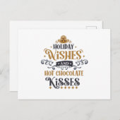 Carte Postale Vacances et baisers au chocolat chaud (Devant / Derrière)