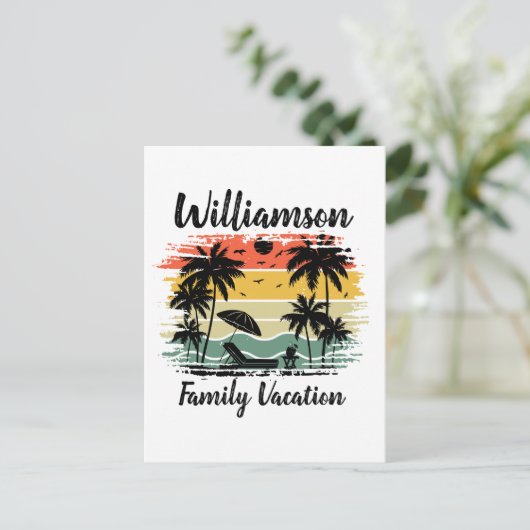 Carte Postale Vacances familiales personnalisées (Debout devant)