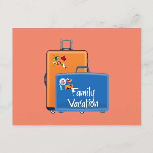 Carte postale Vacances famille (Devant)