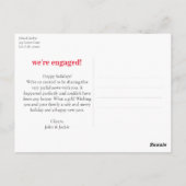 Carte Postale Vacances hiver Joyeux Fiançailles Faire-part MCM (Dos)