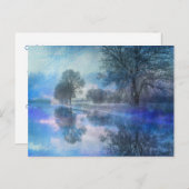 Carte postale Vacances hiver Réflexion (Devant / Derrière)