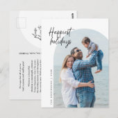 Carte Postale Vacances les plus heureuses, Photo de famille, Cad (Devant / Derrière)