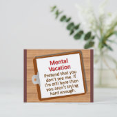 Carte Postale Vacances mentales (Debout devant)