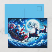 Carte postale vacances Père Noël (Devant / Derrière)