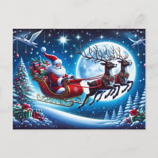 Carte postale vacances Père Noël (Devant)