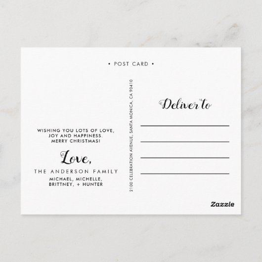 Carte Postale Vacances photo en bois rustique (Dos)