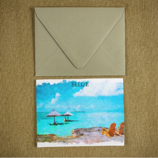Carte Postale Vacances plage de Belize tropical