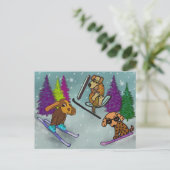 Carte Postale Vacances Ski Puppy (Debout devant)