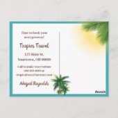 Carte Postale Vacances sur une île tropicale (Dos)