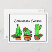 Carte Postale Vacances sympa Xmas Cactus cactus cactus succulent (Devant / Derrière)