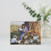 Carte postale vacances tigre ami enfant (Debout devant)