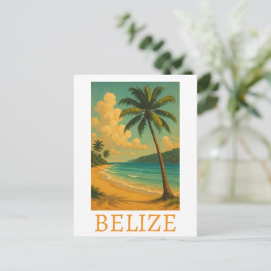 Carte Postale Vacances tropicale Belize Beach Caraïbes (Debout devant)