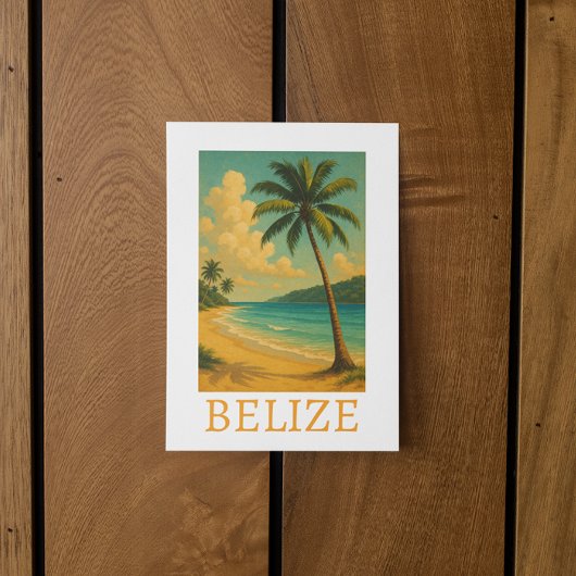 Carte Postale Vacances tropicale Belize Beach Caraïbes
