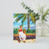 Carte Postale Vacances vintages hawaïennes (Debout devant)