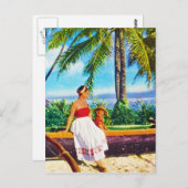 Carte Postale Vacances vintages hawaïennes (Devant / Derrière)