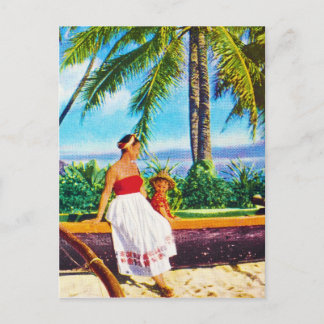 Carte Postale Vacances vintages hawaïennes