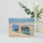 Carte Postale Vacances voyage lunettes de soleil réflexion (Debout devant)