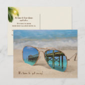 Carte Postale Vacances voyage lunettes de soleil réflexion (Devant / Derrière)