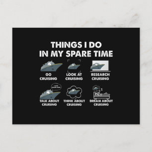 Carte Postale Vacation Things I Do In My Spare Time Cruising 