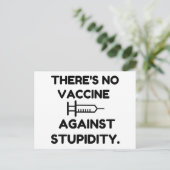 Carte Postale Vaccin Contre La Stupidité (Debout devant)