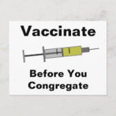 Carte Postale Vacciner avant votre congrégation (Devant)