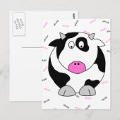 Carte Postale Vache (Devant / Derrière)