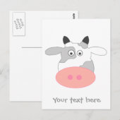 Carte Postale Vache (Devant / Derrière)