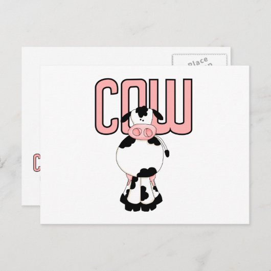 CARTE POSTALE VACHE (Devant / Derrière)