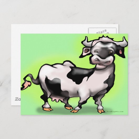 Carte Postale Vache (Devant / Derrière)