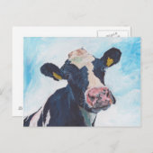 Carte postale - vache 0254 frisonne irlandaise (Devant / Derrière)