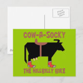 Carte Postale Vache A Socky (Devant / Derrière)