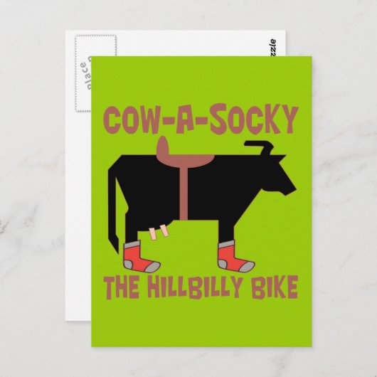 Carte Postale Vache A Socky (Devant / Derrière)