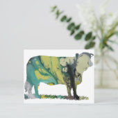 Carte Postale Vache Abstraite Silhouette (Debout devant)