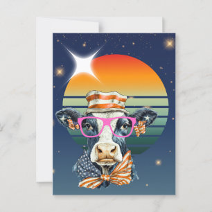 Carte Postale Vache américaine